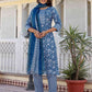 Cotton Printed A-Line Kurta with Pant & Dupatta