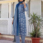 Cotton Printed A-Line Kurta with Pant & Dupatta