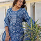 Cotton Printed A-Line Kurta with Pant & Dupatta