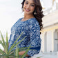 Cotton Printed A-Line Kurta with Pant & Dupatta