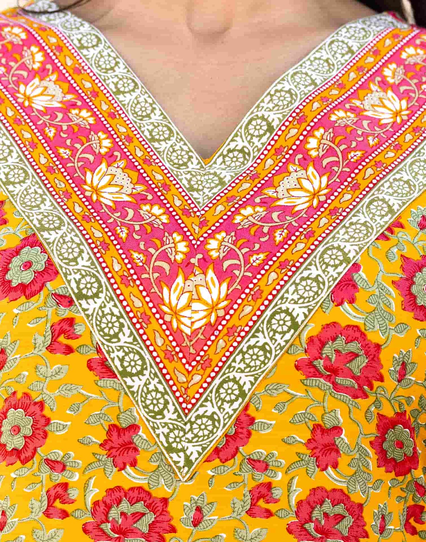 Cotton Blend Foil Printed and Printed Lace Straight Kurta with Pant & Dupatta