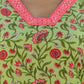 Cotton Blend Floral Printed and Lace Straight Kurta with Pant & Dupatta