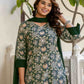 Crepe Floral Printed Straight Kurta with Pant & Dupatta