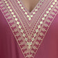 Silk Embroidery, Sequins Work and Gota Patti Work Straight Kurta with Pant & Dupatta