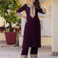 Silk Embroidery Straight Kurta with Pant & Dupatta