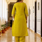 Silk Embroidery and Sequins Work Straight Kurta with Pant & Dupatta