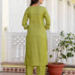 Silk Blend Embroidery Straight Kurta with Pant & Dupatta