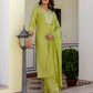 Silk Blend Embroidery Straight Kurta with Pant & Dupatta