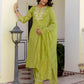 Silk Blend Embroidery Straight Kurta with Pant & Dupatta