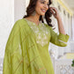 Silk Blend Embroidery Straight Kurta with Pant & Dupatta