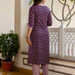 Cotton Blend Printed Lace Straight Kurta with Pant & Dupatta