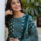 Cotton Blend Printed Lace Straight Kurta with Pant & Dupatta