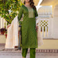 Chanderi Jaquard, Sequin Embroidery and Sequin Emb Lace Straight Kurta with Pant & Dupatta