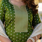 Chanderi Jaquard, Sequin Embroidery and Sequin Emb Lace Straight Kurta with Pant & Dupatta