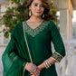 Silk Blend Sequins, Embroidery and Lace Straight Kurta with Pant & Dupatta