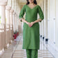 Silk Blend Sequins, Embroidery and Lace Straight Kurta with Pant & Dupatta