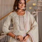 Cotton Weaving and Embroidery A-Line Kurta with Pant & Dupatta