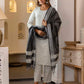 Cotton Weaving A-Line Kurta with Pant & Dupatta