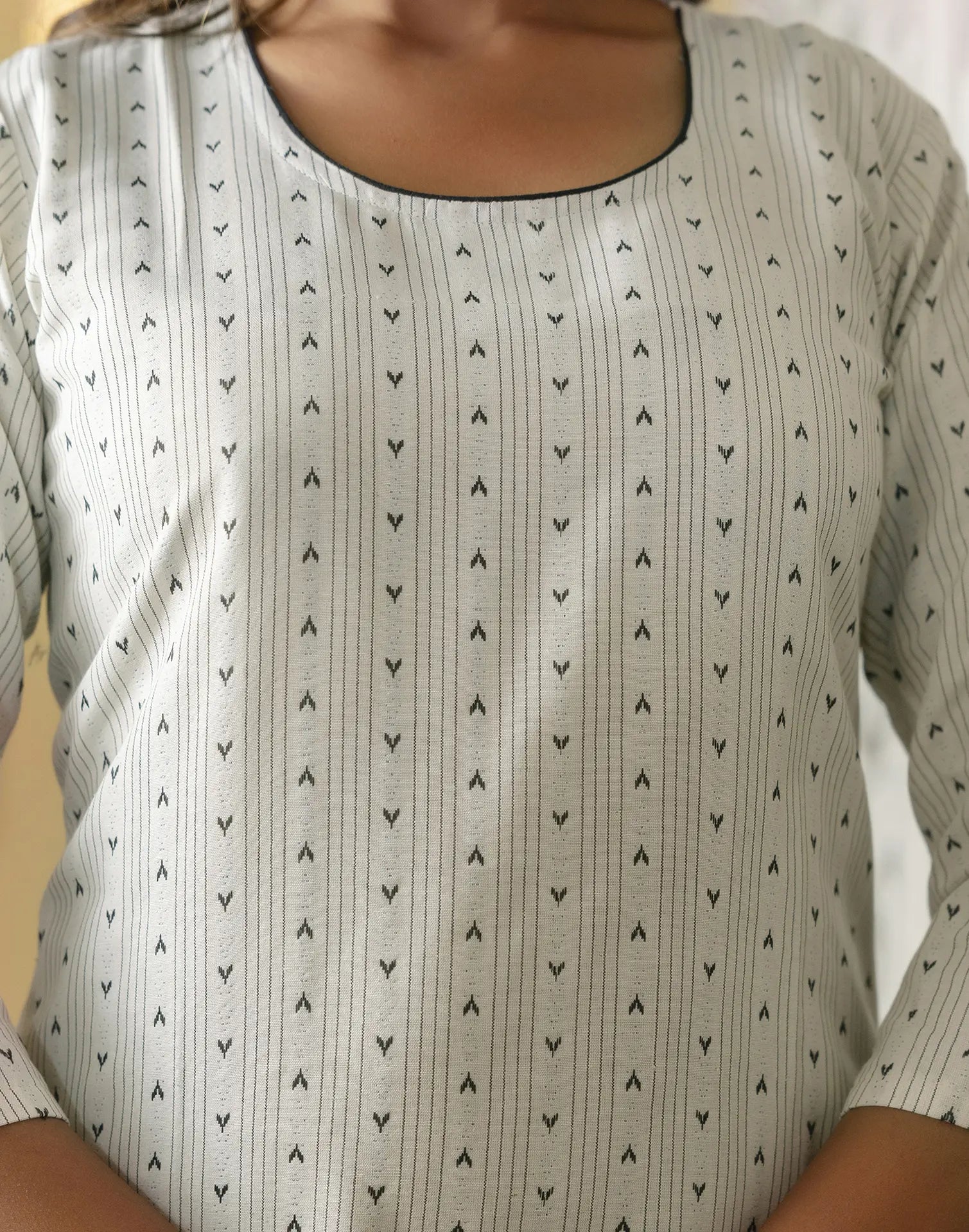 Cotton Woven Woven Straight 3 Piece Kurta Set