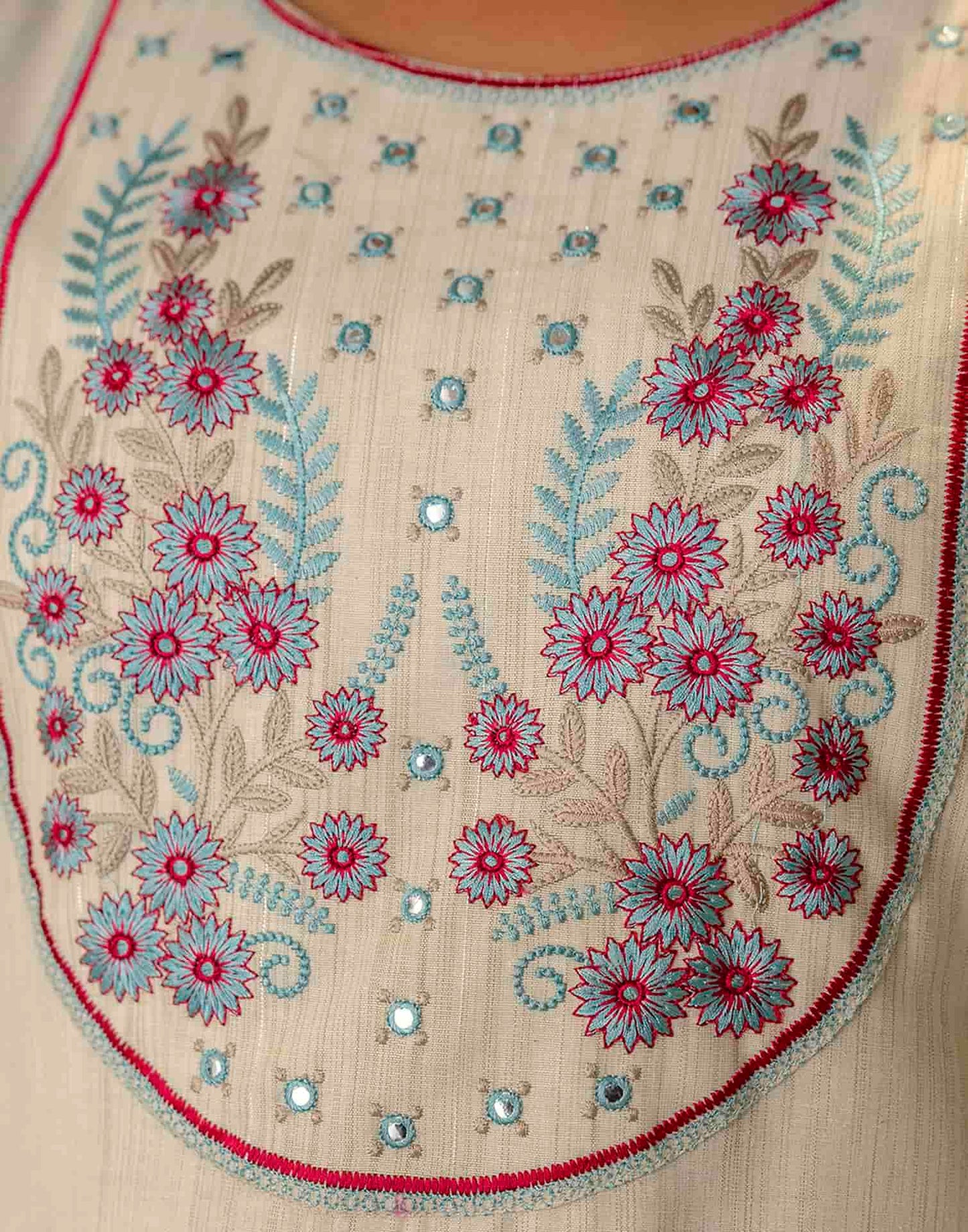 Cotton Woven Design Straight Kurta with Pant & Dupatta
