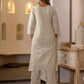 Cotton Woven Design Straight Kurta with Pant & Dupatta