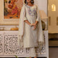 Cotton Woven Design Straight Kurta with Pant & Dupatta