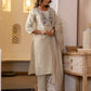 Cotton Woven Design Straight Kurta with Pant & Dupatta