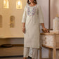 Cotton Woven Design Straight Kurta with Pant & Dupatta