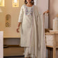 Cotton Woven Design Straight Kurta with Pant & Dupatta