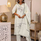 Silk Embroidery and Lace Straight Kurta with Pant & Dupatta