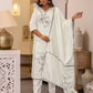 Silk Embroidery and Lace Straight Kurta with Pant & Dupatta