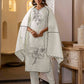 Silk Embroidery and Lace Straight Kurta with Pant & Dupatta