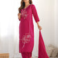 Silk Embroidery and Lace Straight Kurta with Pant & Dupatta