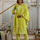 Silk Embroidery and Lace Straight Kurta with Pant & Dupatta