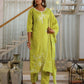 Silk Embroidery and Lace Straight Kurta with Pant & Dupatta