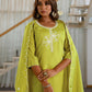 Silk Embroidery and Lace Straight Kurta with Pant & Dupatta