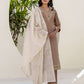 Silk Embroidered Straight Kurta with Pant & Dupatta