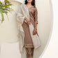 Silk Embroidered Straight Kurta with Pant & Dupatta