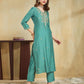 Silk Blend Embroidery Work and Gota Lace Straight Kurta with Pant & Dupatta