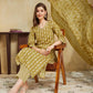 Cotton Blend Printed and Lace Straight Kurta with Pant & Dupatta