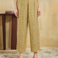 Cotton Blend Printed and Lace Straight Kurta with Pant & Dupatta