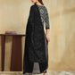 Crepe Bandhani Print and Lace Straight Kurta with Pant & Dupatta