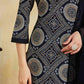 Crepe Bandhani Print and Lace Straight Kurta with Pant & Dupatta