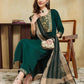 Cotton Blend Foil Printed and Foil Printed Lace Straight Kurta with Pant & Dupatta