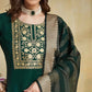 Cotton Blend Foil Printed and Foil Printed Lace Straight Kurta with Pant & Dupatta