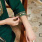 Cotton Blend Foil Printed and Foil Printed Lace Straight Kurta with Pant & Dupatta