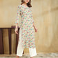 Rayon Printed Straight Kurta with Pant & Dupatta