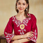 Cotton Blend Embroidery Straight Kurta with Pant & Dupatta