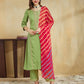 Cotton Embroidered Straight Kurta with Pant & Dupatta
