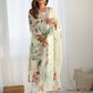 Georgette Floral Printed and Embroidery Straight Kurta with Pant & Dupatta